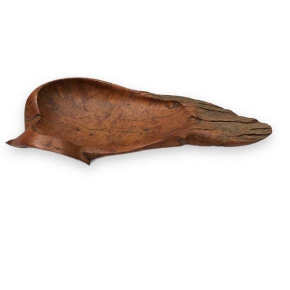 Vintage Wood Art Bowl Banks Peninsula Broadleaf New Zealand Signed 2001 22”